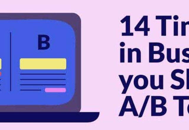 Infographic on when you should A/B test.