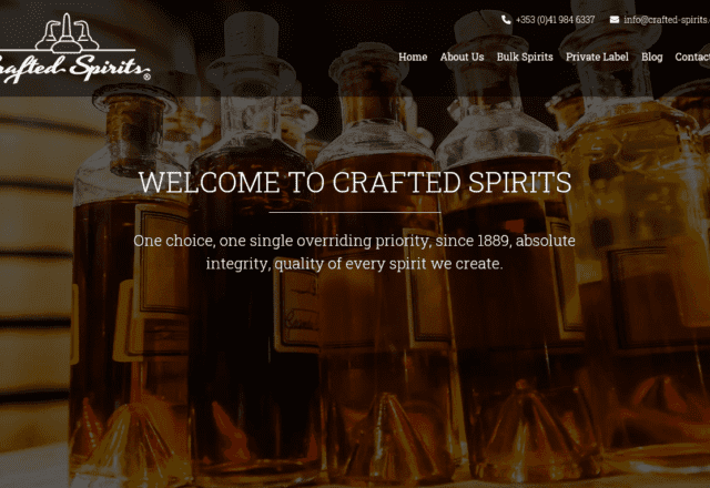 New website launched for Crafted Spirits Ltd