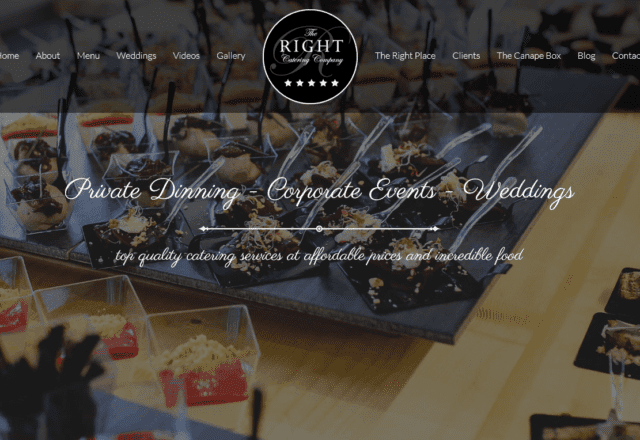 The Right Catering Company has a new website